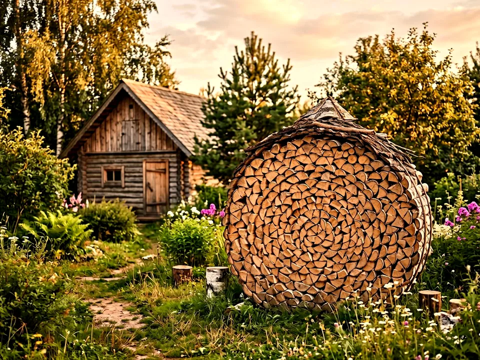 Дуб + укладка в дровник, Косино, переулок Дровяная, 29